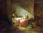 欧洲12-19世纪油画五_FRAGONARD, Jean-Honore - Interior Scene